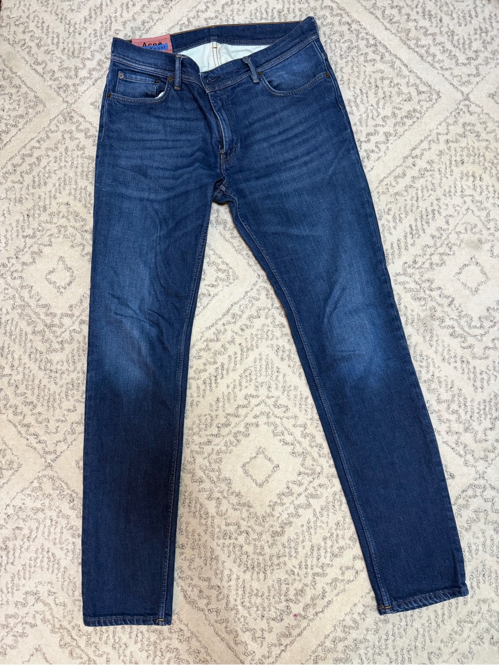 Acne Slim Skinny Jeans In Deep Indigo